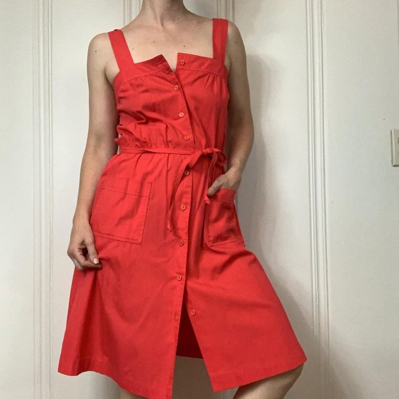 Dresses & Skirts - Red Hot Button Front Vintage Sundress Size S/M